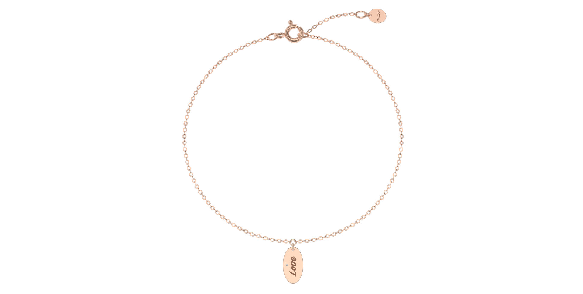 Náramek s diamantem Love Amour Message