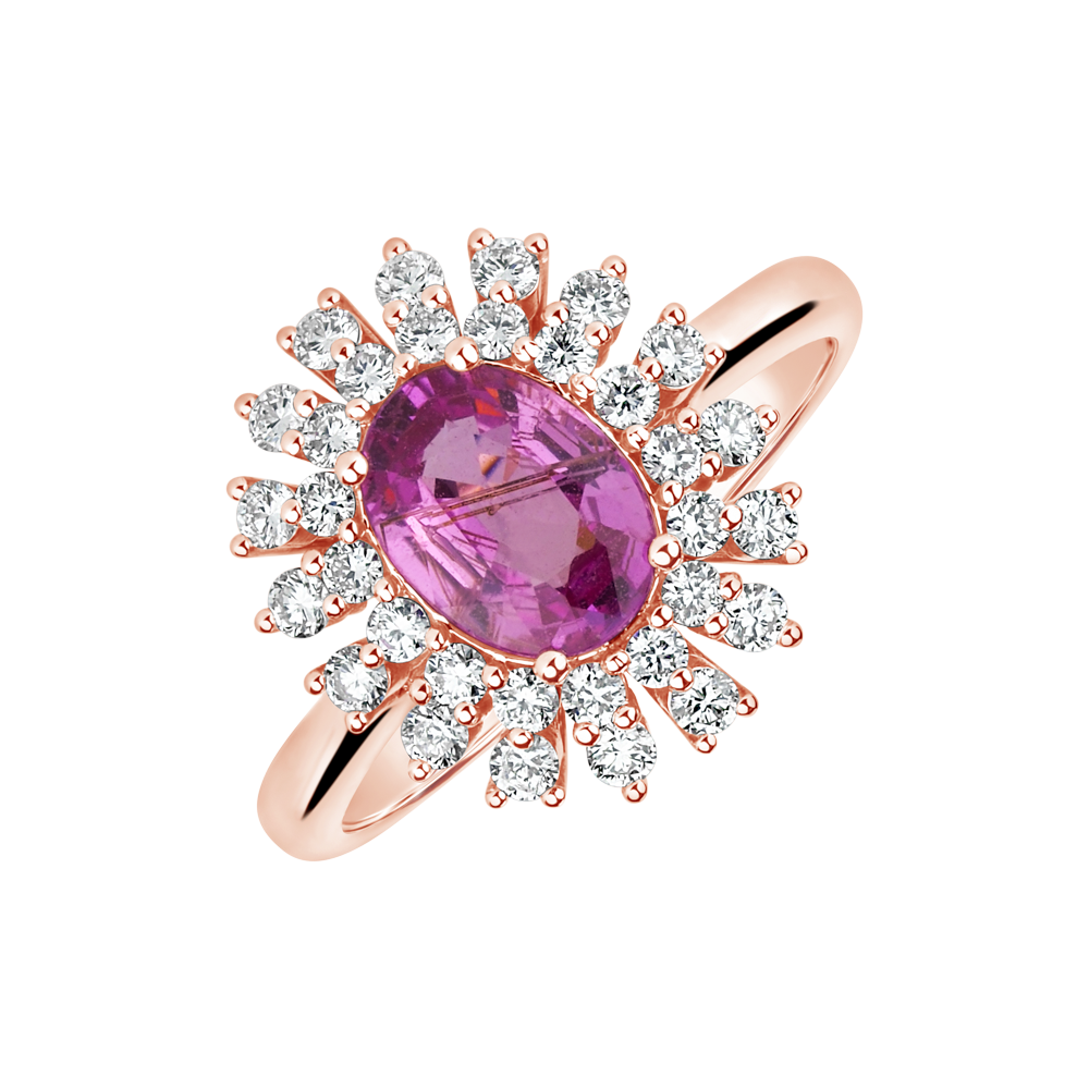 Prsten s safírem a diamanty Fairytale Goddess | Halada