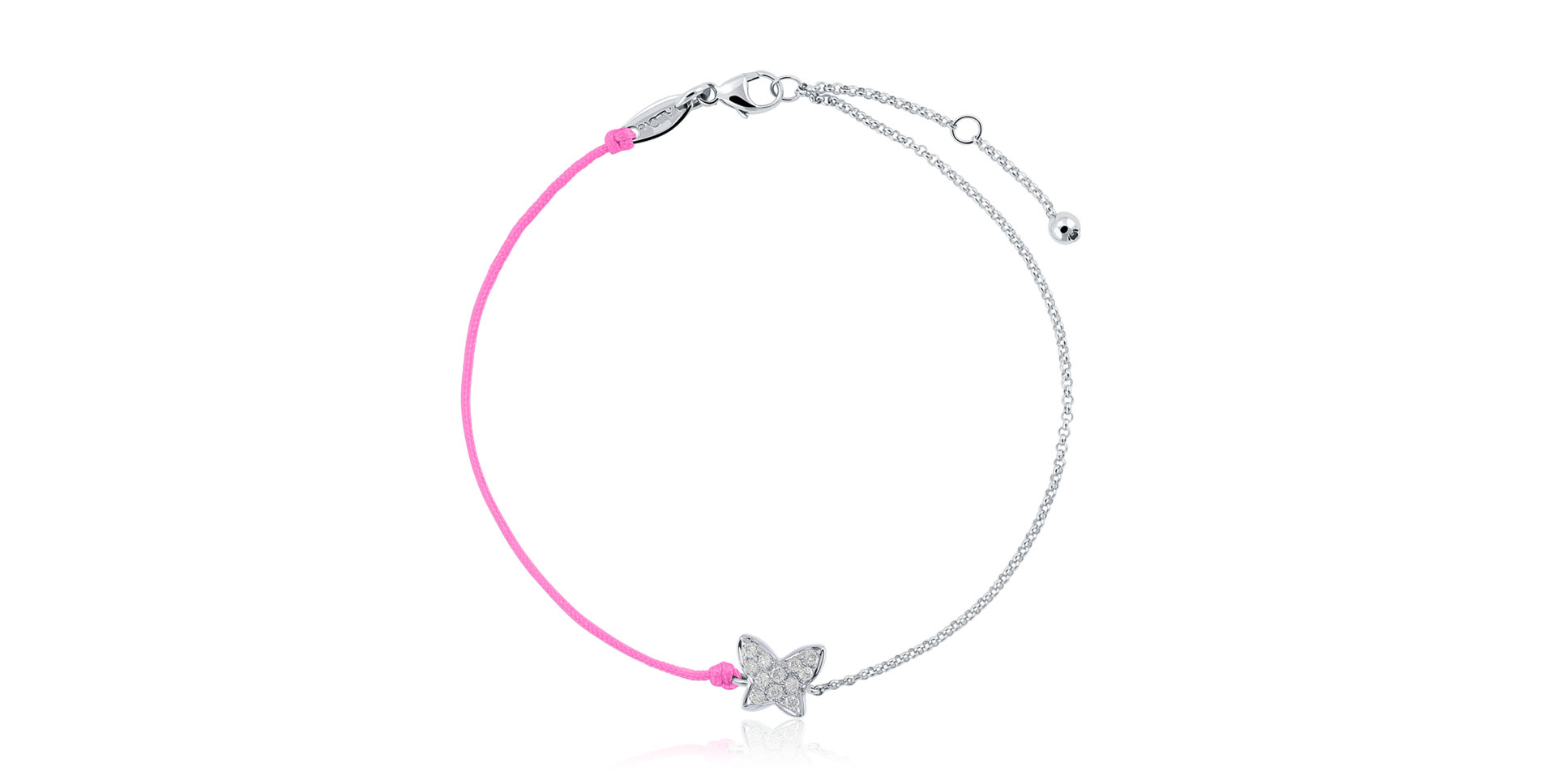 Diamantový náramek se šňůrkou Diamond Butterfly