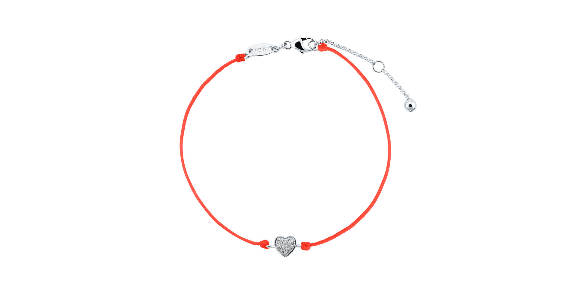 Diamantový náramek se šňůrkou My Heart