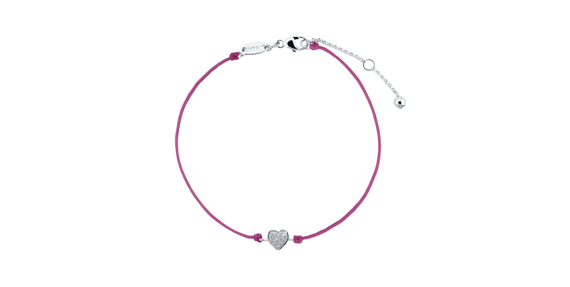 Diamantový náramek se šňůrkou My Heart