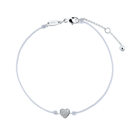 Diamantový náramek se šňůrkou My Heart