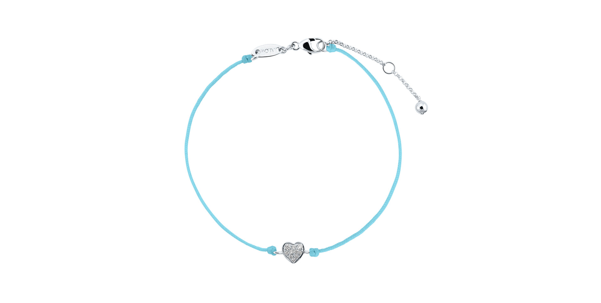 Diamantový náramek se šňůrkou My Heart