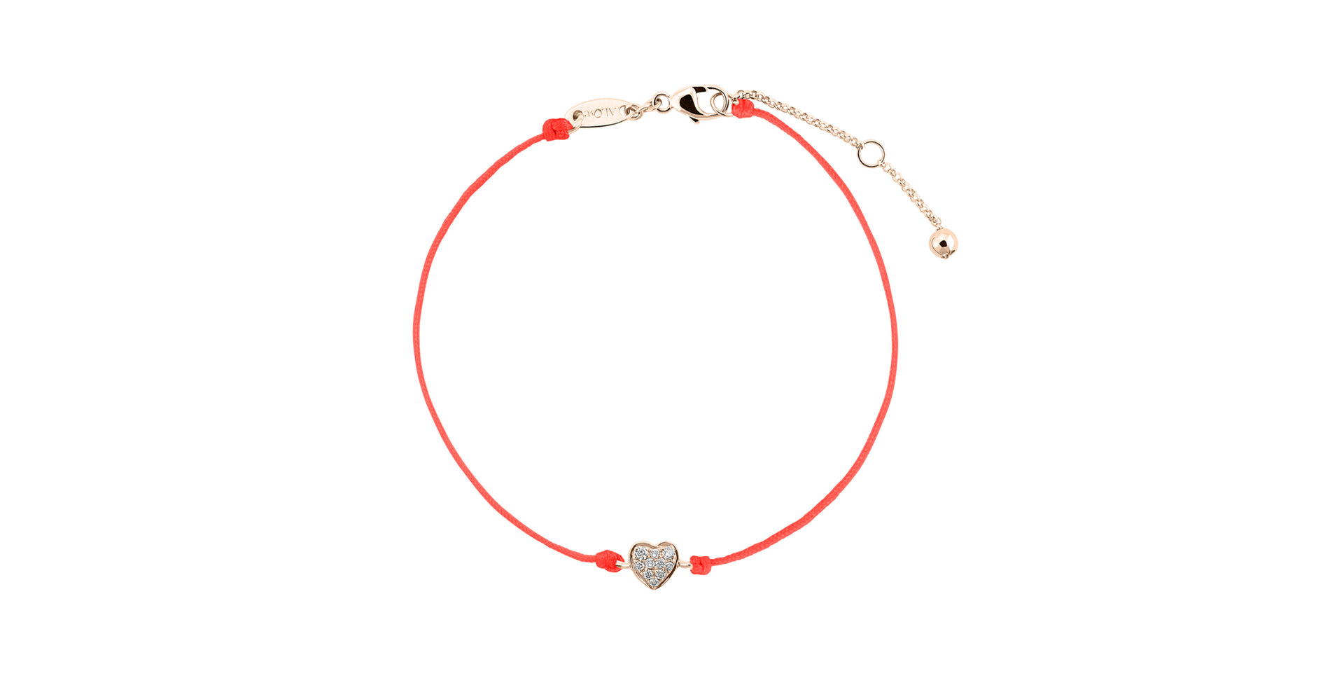 Diamantový náramek se šňůrkou My Heart