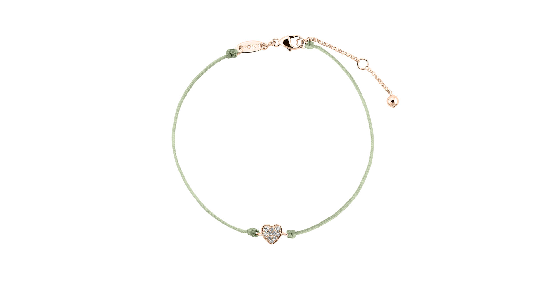 Diamantový náramek se šňůrkou My Heart