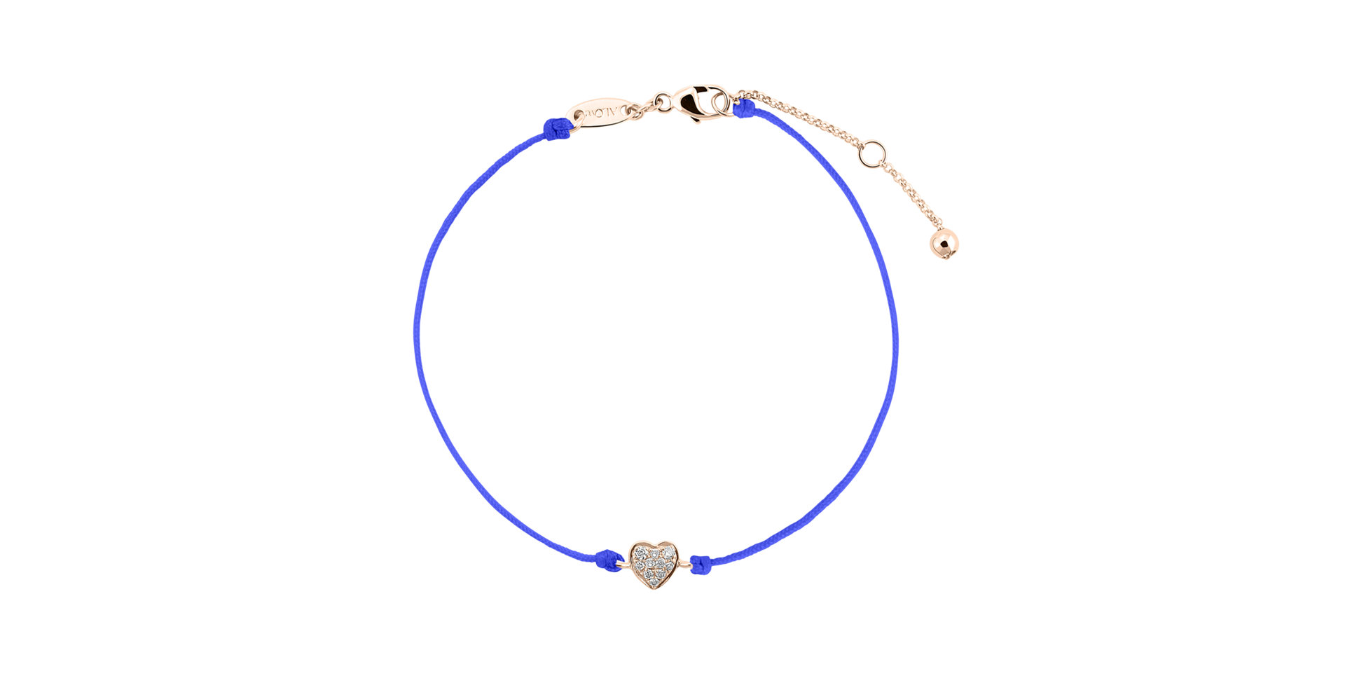 Diamantový náramek se šňůrkou My Heart