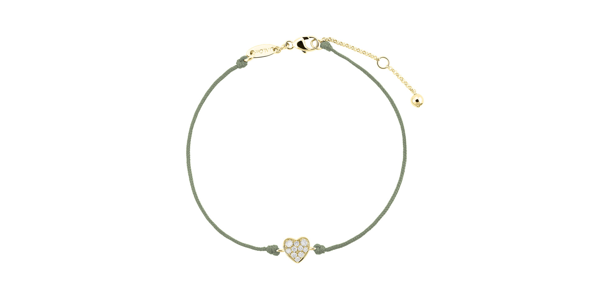 Diamantový náramek se šňůrkou My Heart