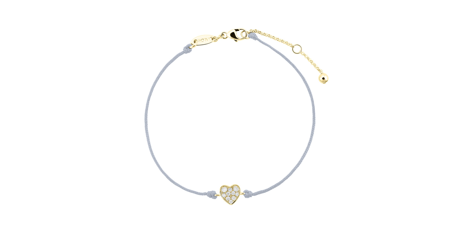 Diamantový náramek se šňůrkou My Heart