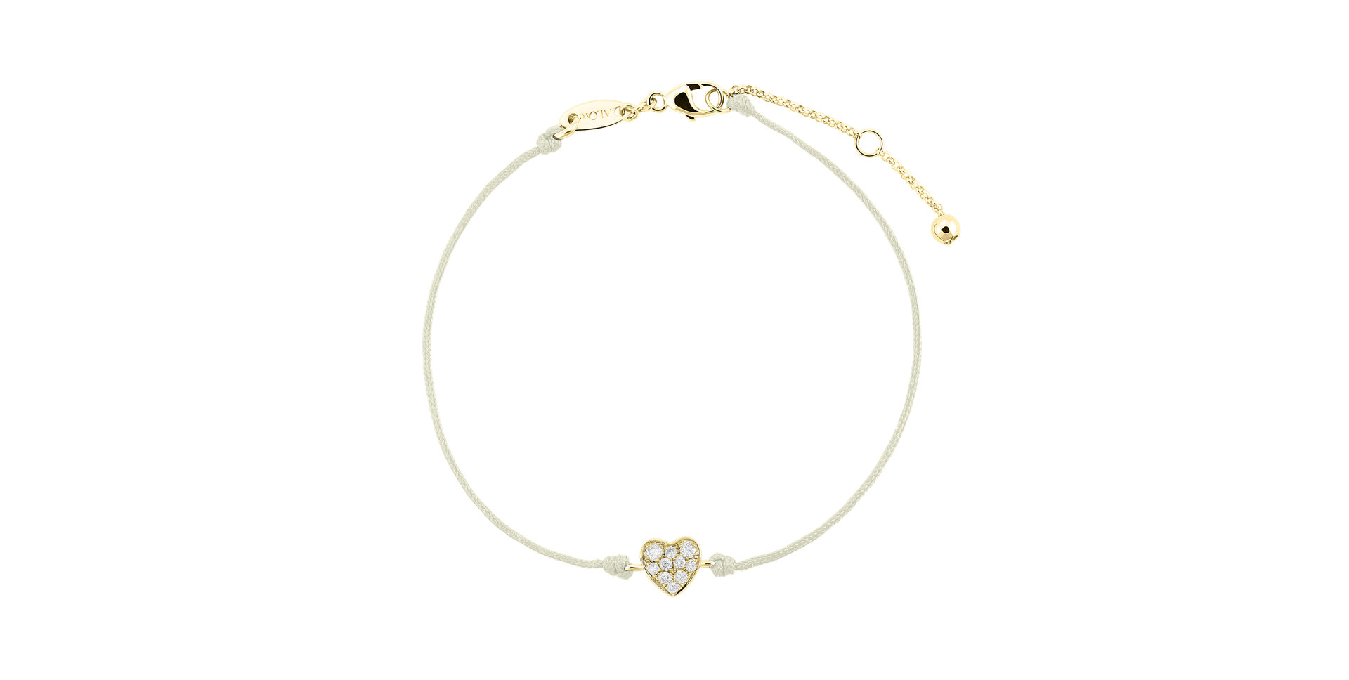 Diamantový náramek se šňůrkou My Heart