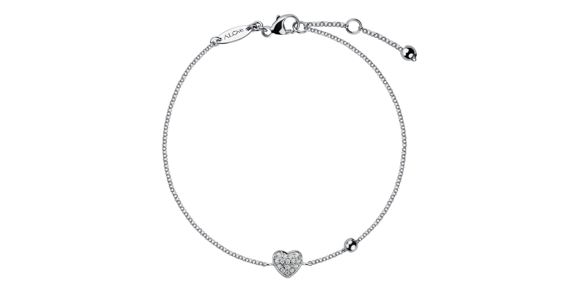 Náramek s diamanty My Heart