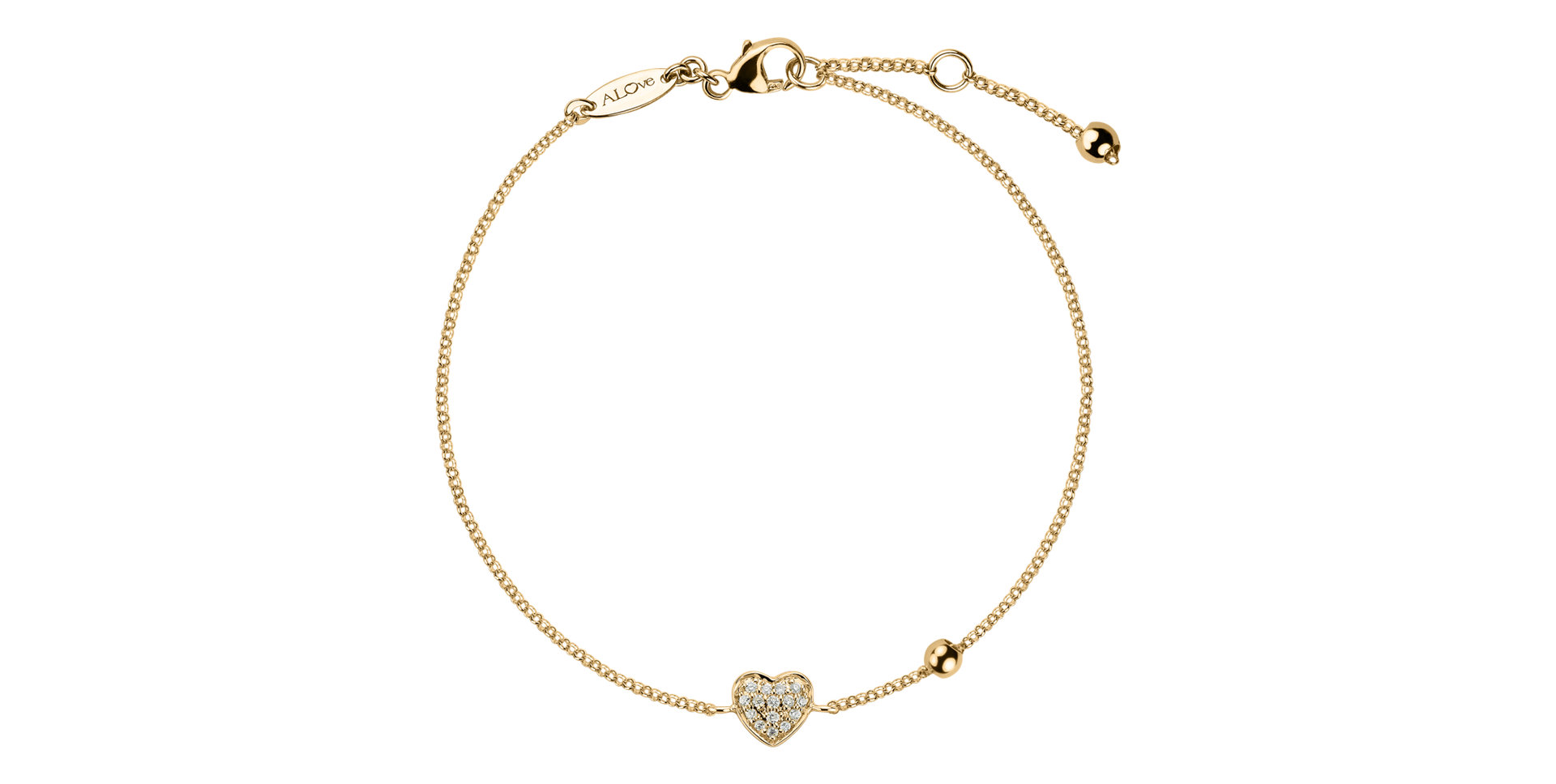 Náramek s diamanty My Heart