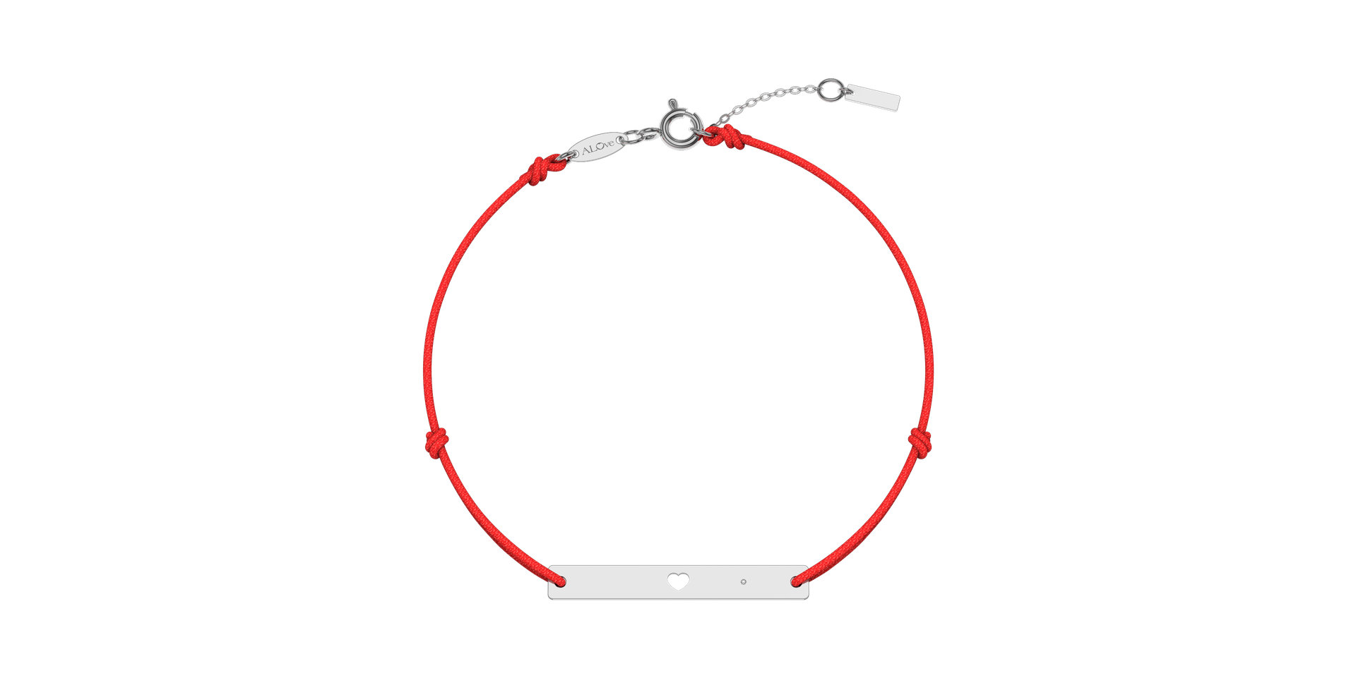 Diamantový náramek se šňůrkou Love U