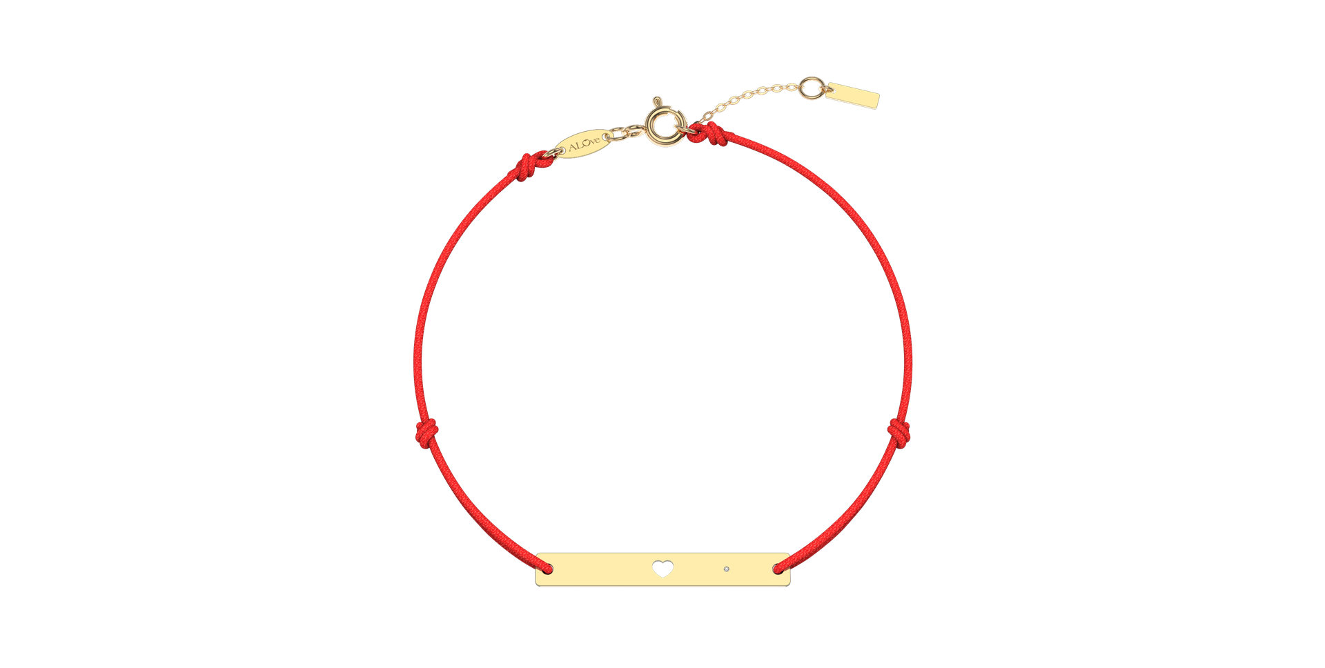 Diamantový náramek se šňůrkou Love U