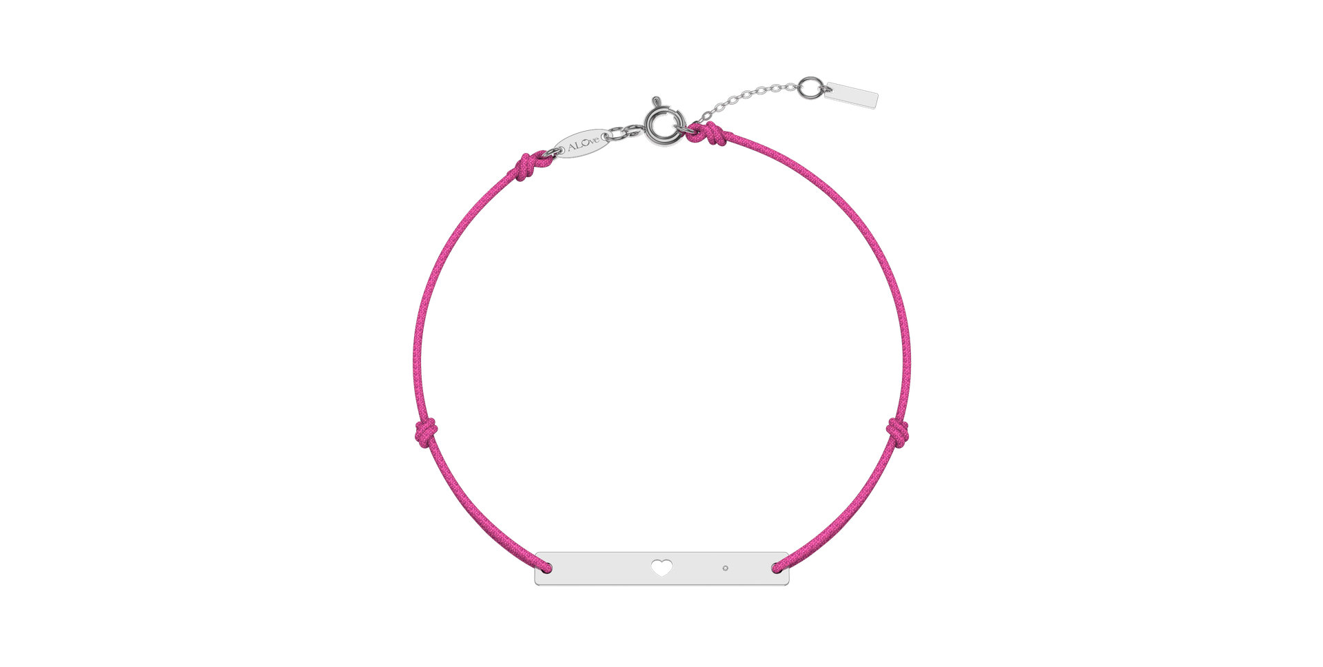 Diamantový náramek se šňůrkou Love U