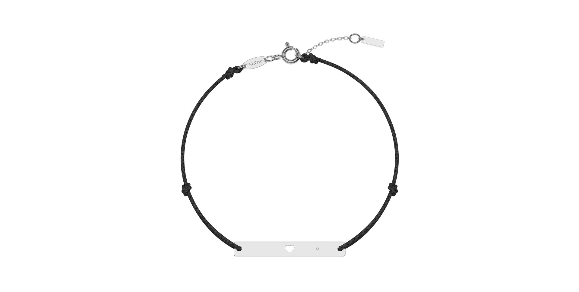 Diamantový náramek se šňůrkou Love U