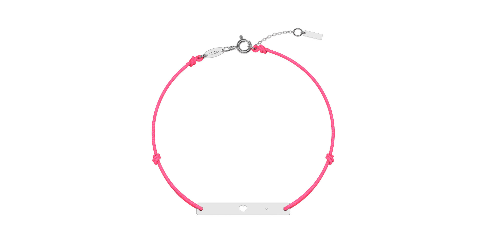 Diamantový náramek se šňůrkou Love U