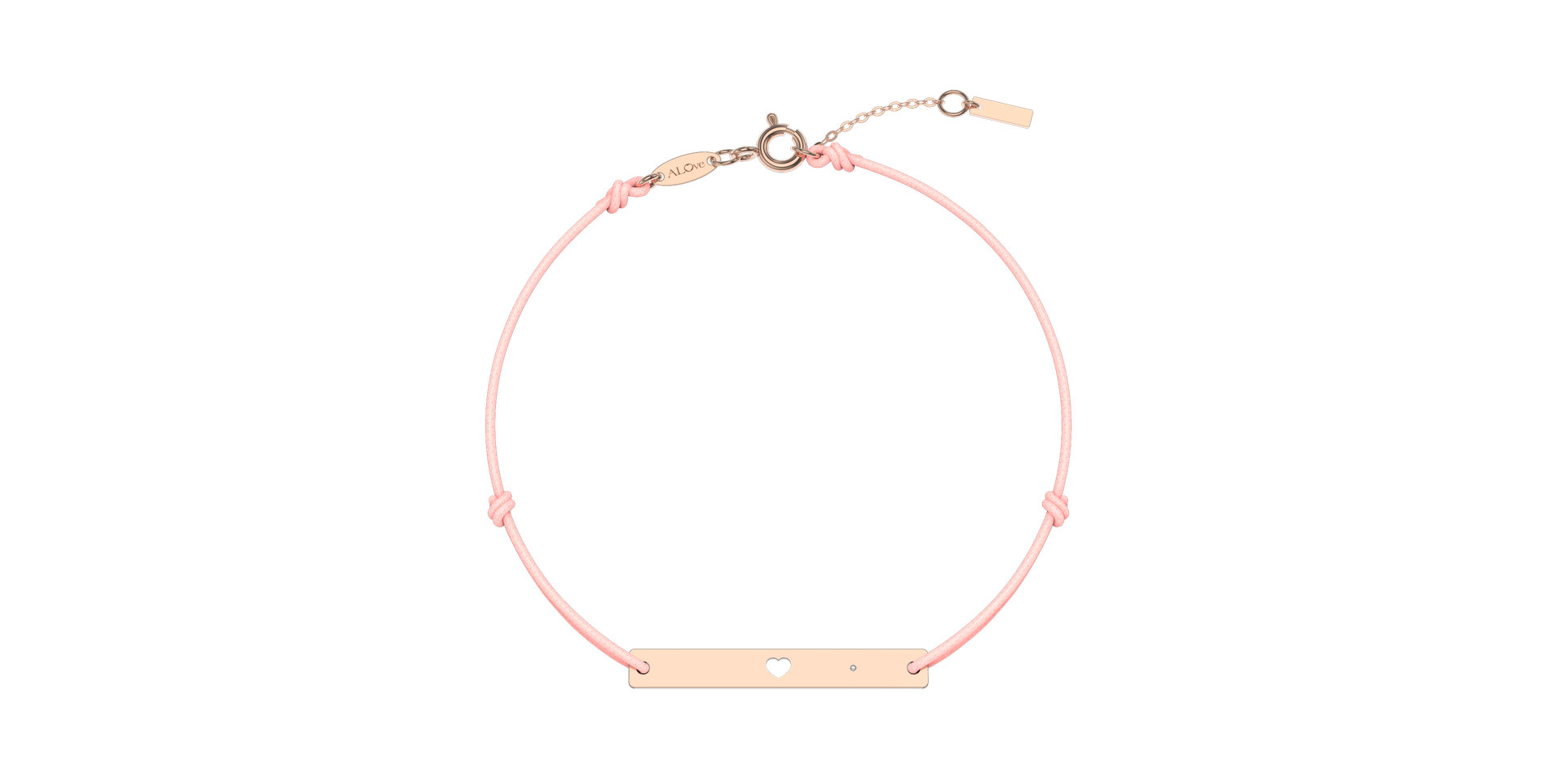 Diamantový náramek se šňůrkou Love U