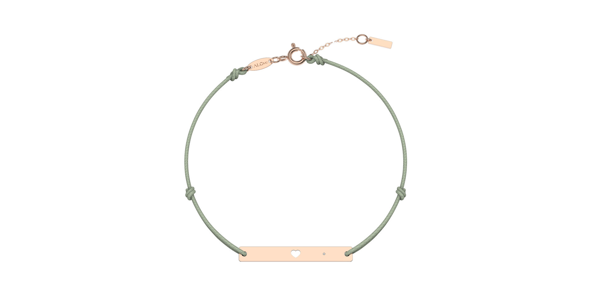 Diamantový náramek se šňůrkou Love U