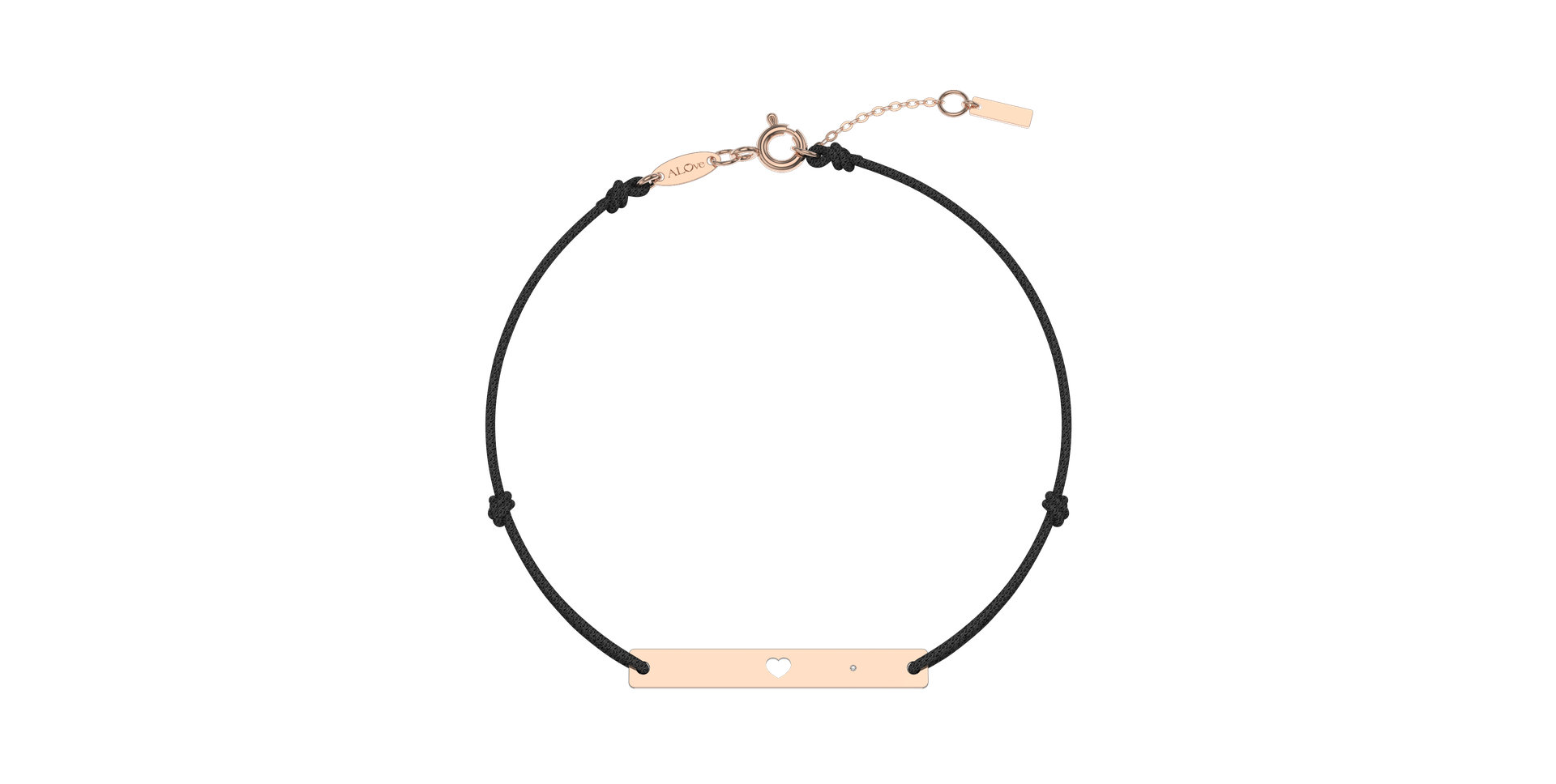 Diamantový náramek se šňůrkou Love U