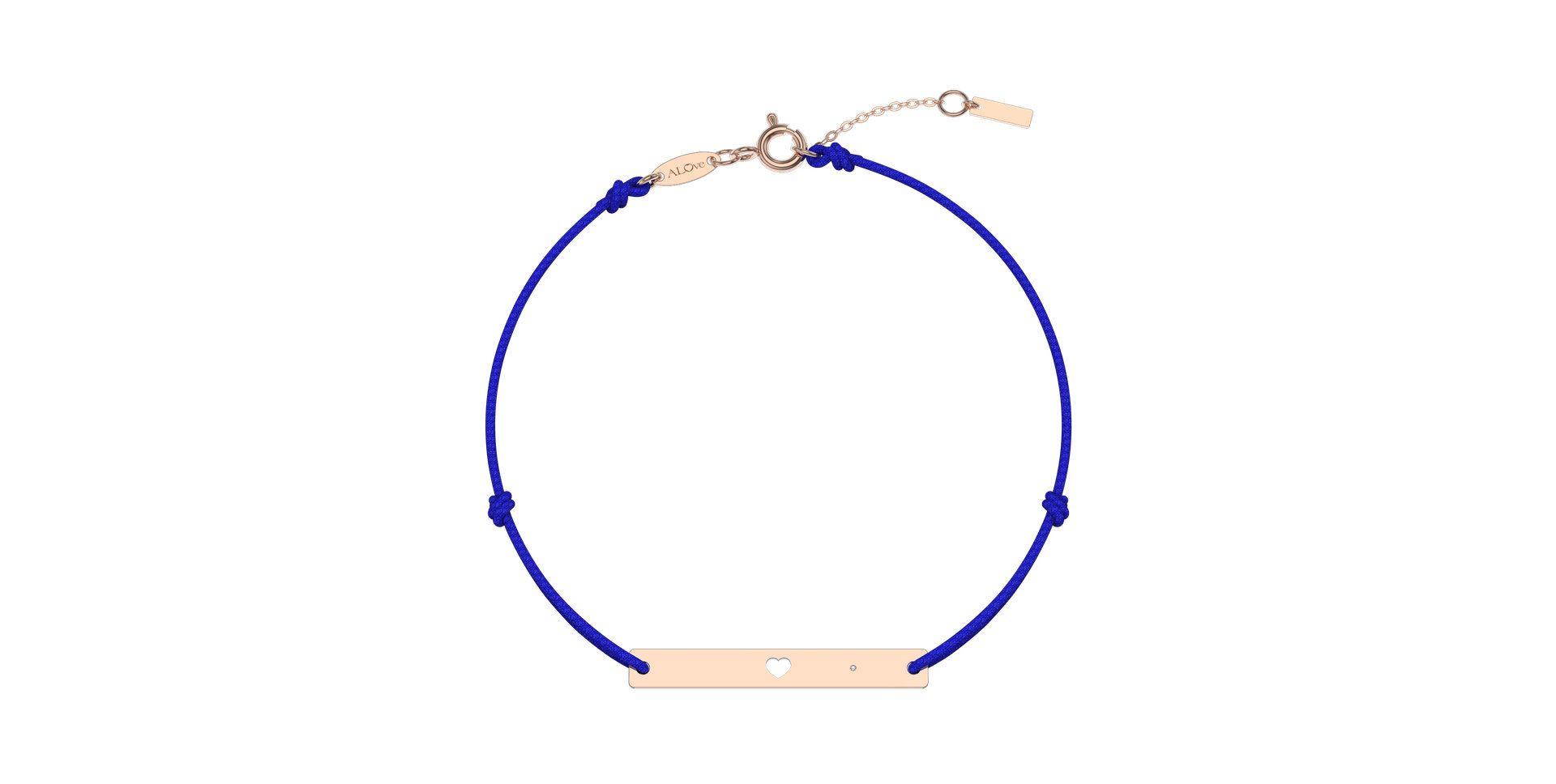 Diamantový náramek se šňůrkou Love U