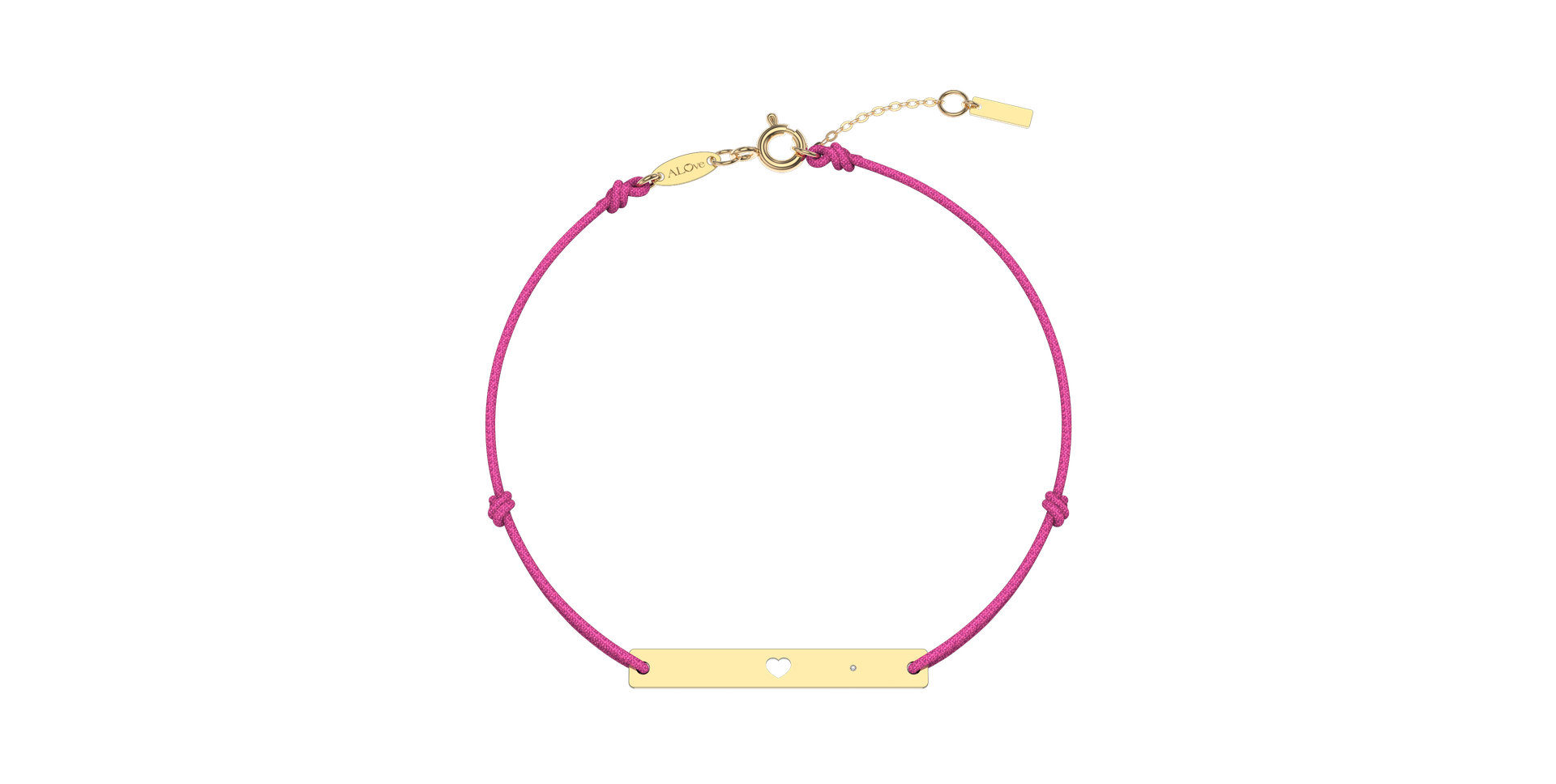 Diamantový náramek se šňůrkou Love U