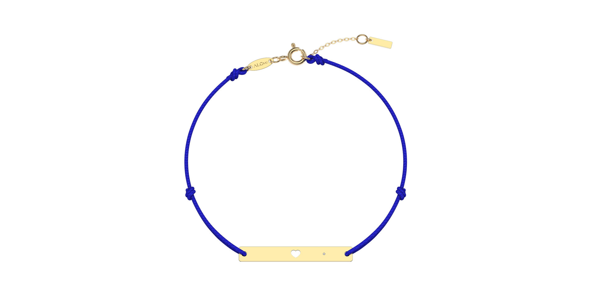 Diamantový náramek se šňůrkou Love U