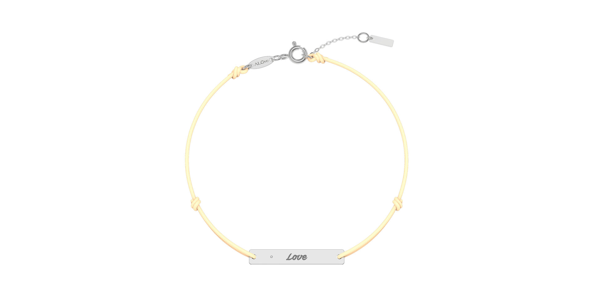 Diamantový náramek se šňůrkou Stamp Diamond