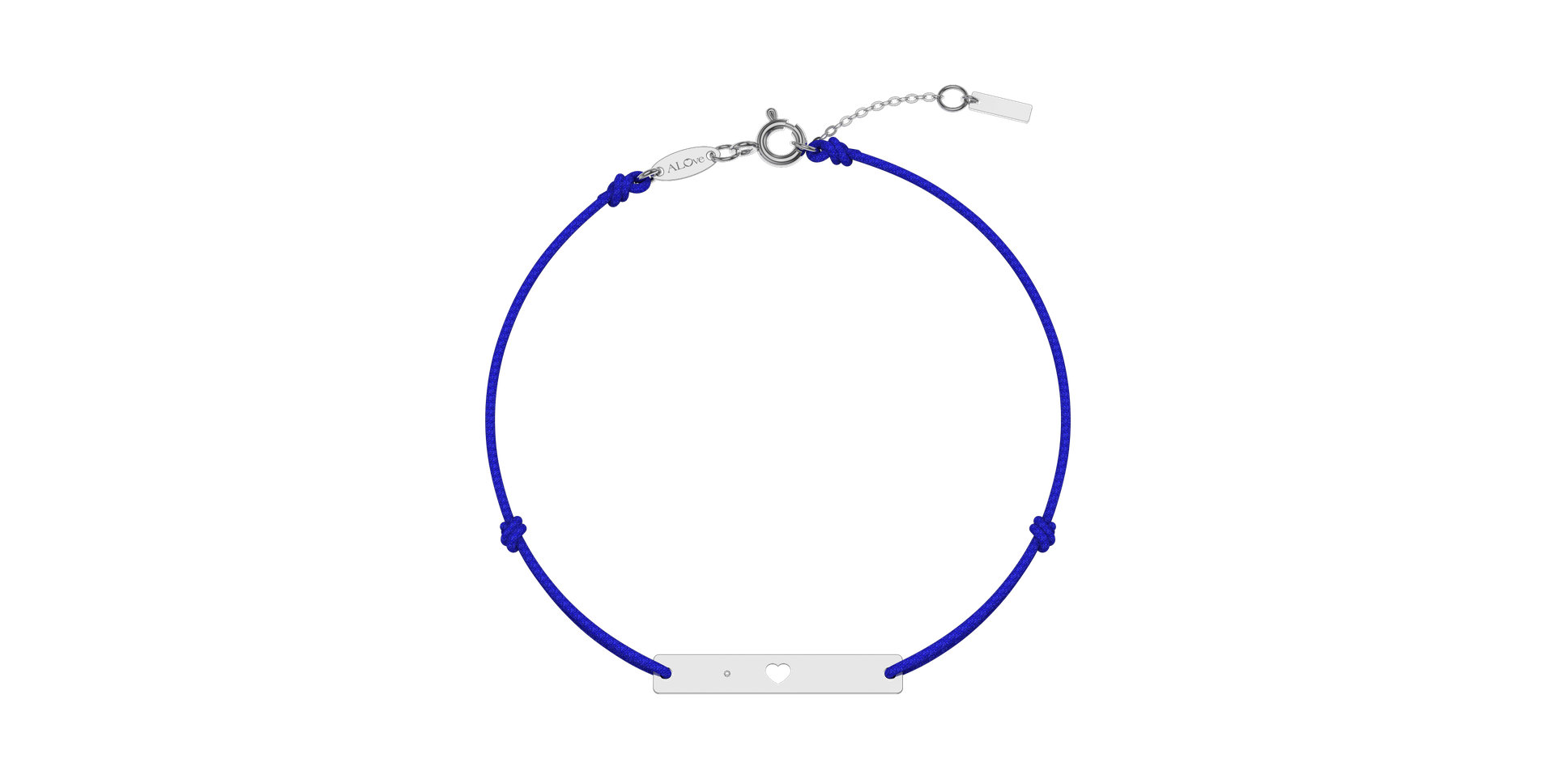 Diamantový náramek se šňůrkou Heart Stamp