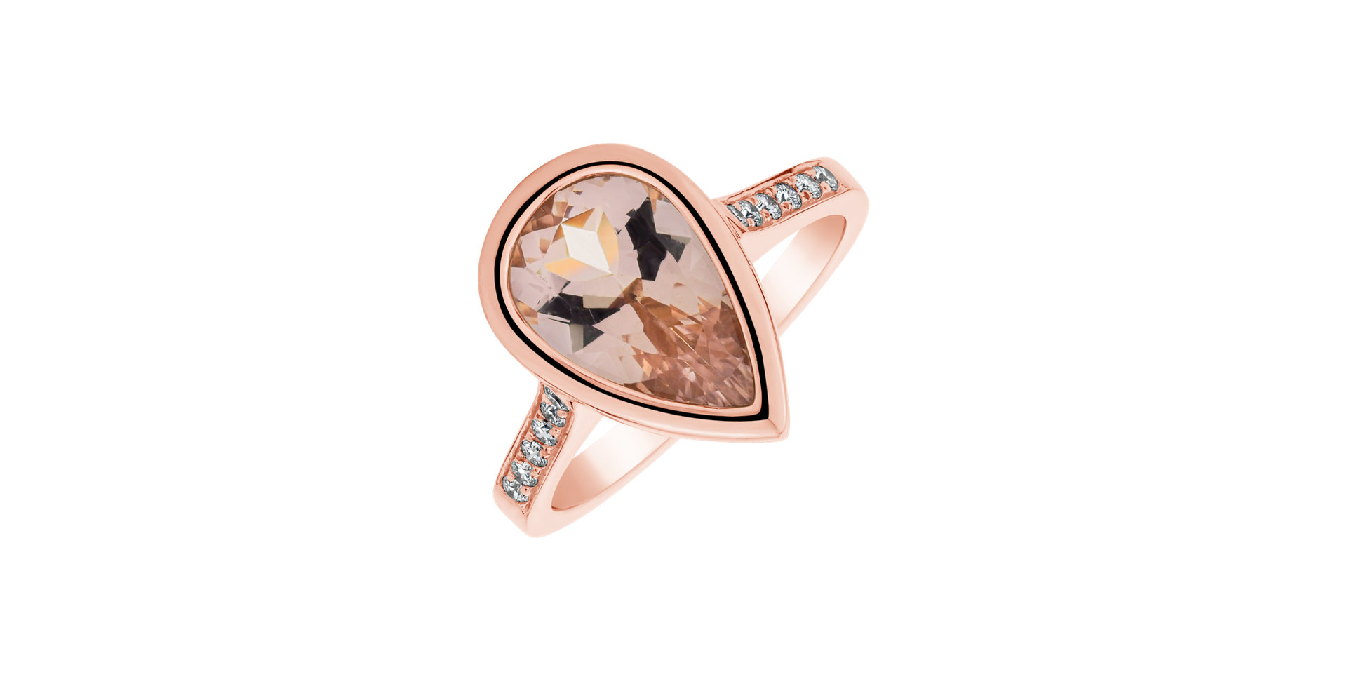 Prsten s morganitem a diamanty Ethereal Symphony