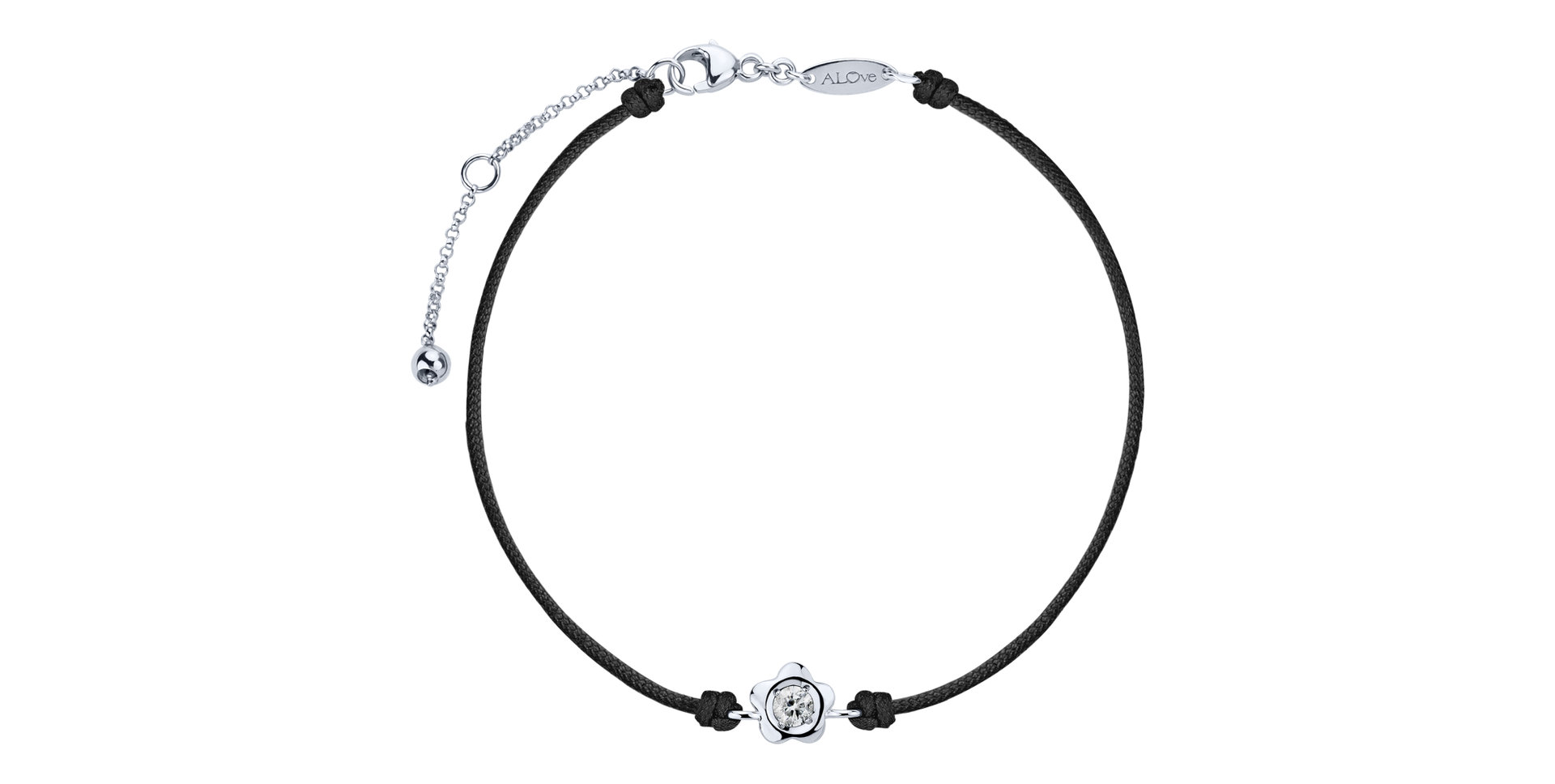 Diamantový náramek se šňůrkou Diamond Blossom