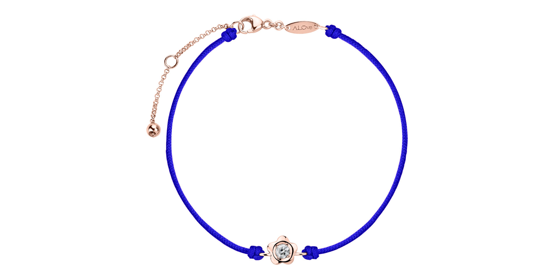 Diamantový náramek se šňůrkou Diamond Blossom