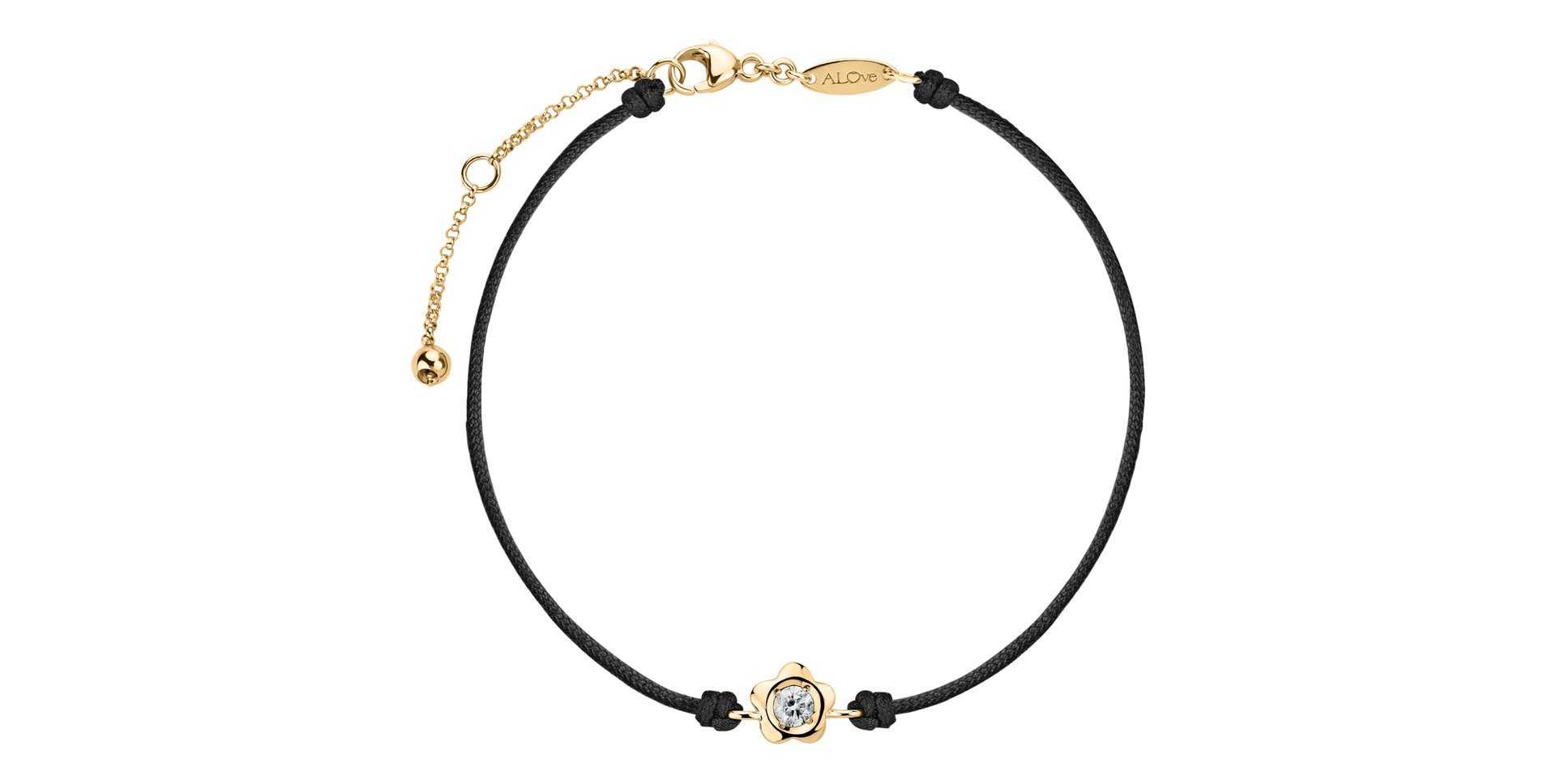 Diamantový náramek se šňůrkou Diamond Blossom