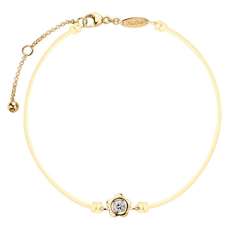 Diamantový náramek se šňůrkou Diamond Blossom