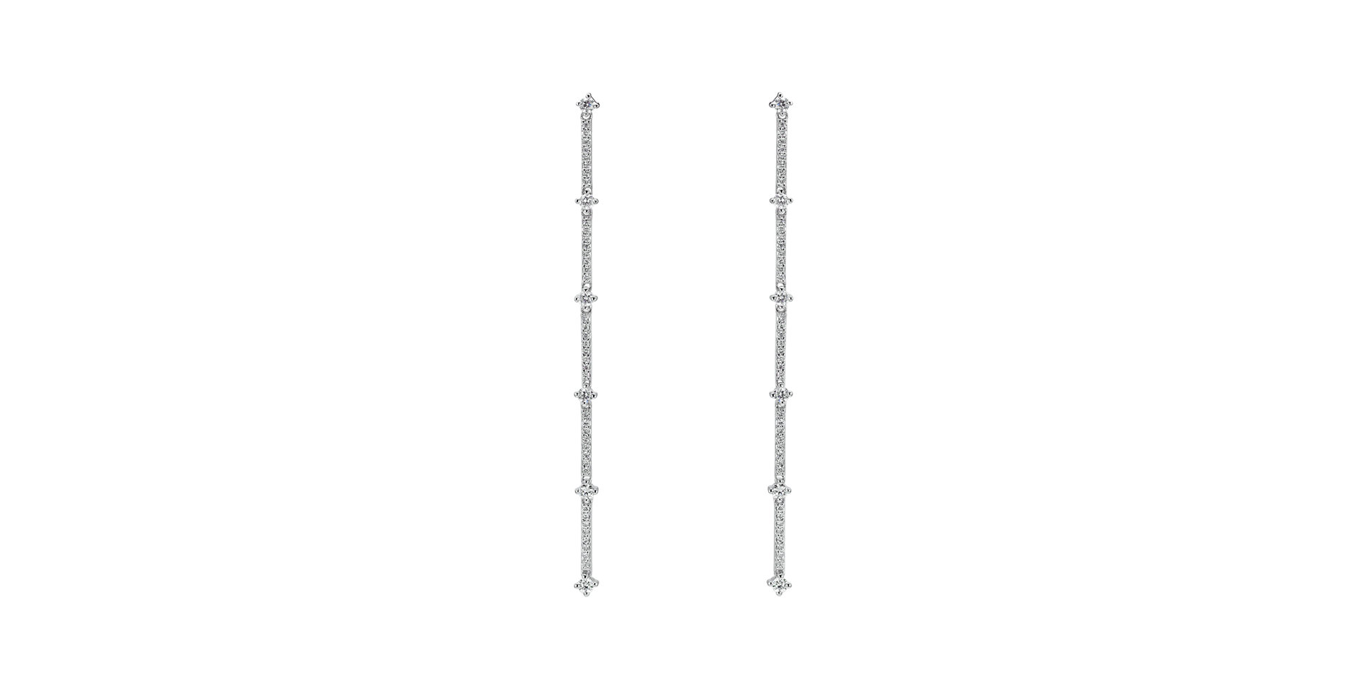 Náušnice s diamanty Delicate Waterfall