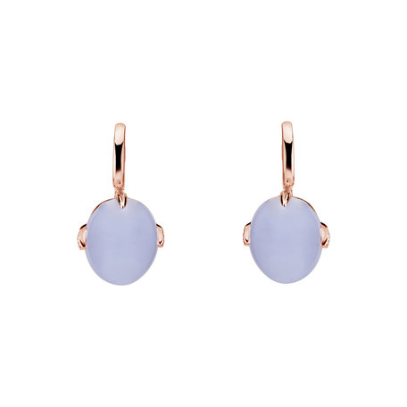 Náušnice s chalcedonem a diamanty Shining Grace