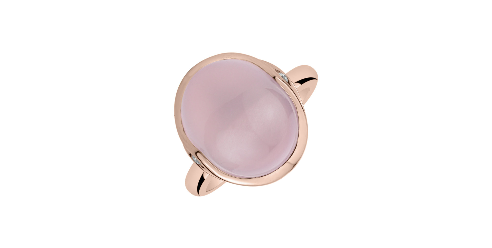 Prsten s růženínem a diamanty Fairytale Drop