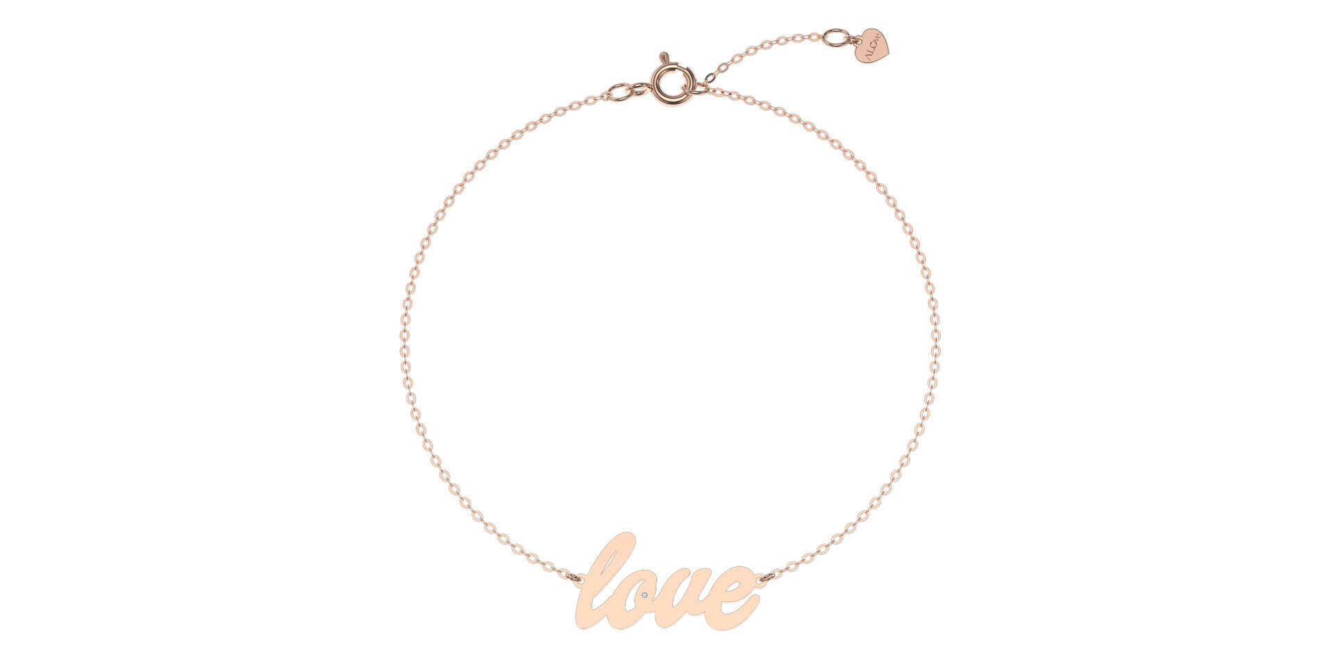 Náramek s diamantem Love