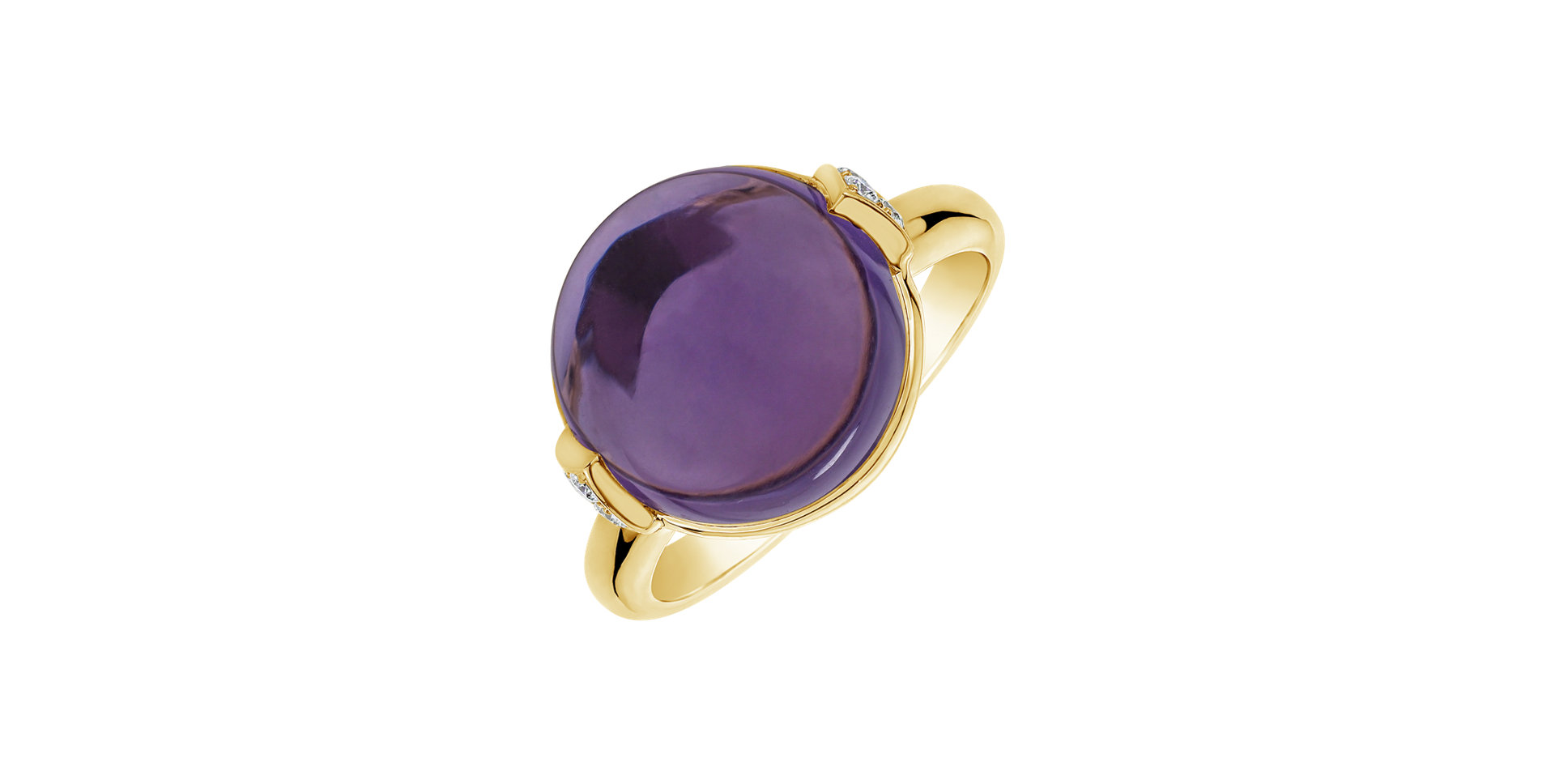 Prsten s ametystem a diamanty Fairy Blossom