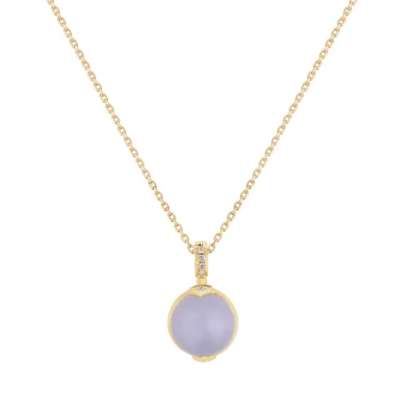 Přívěs s chalcedonem a diamanty Fairy Blossom