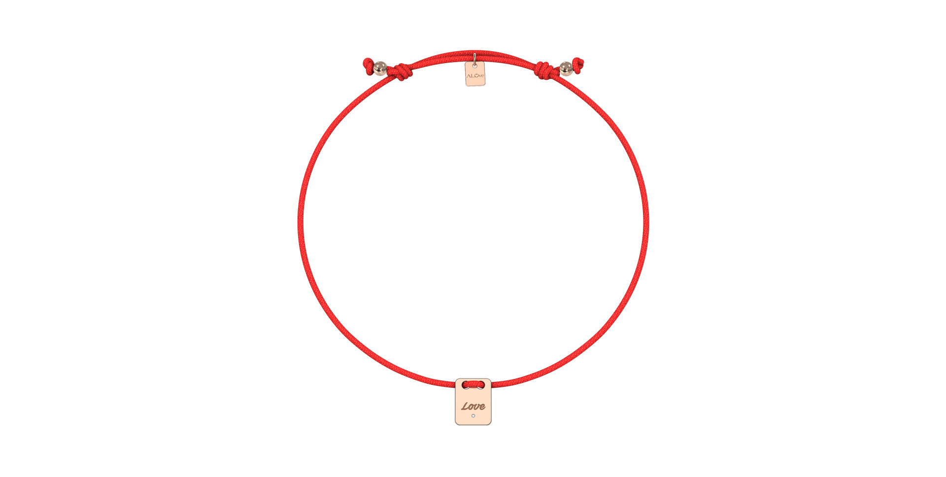 Diamantový náramek se šňůrkou Mini Stamp Love