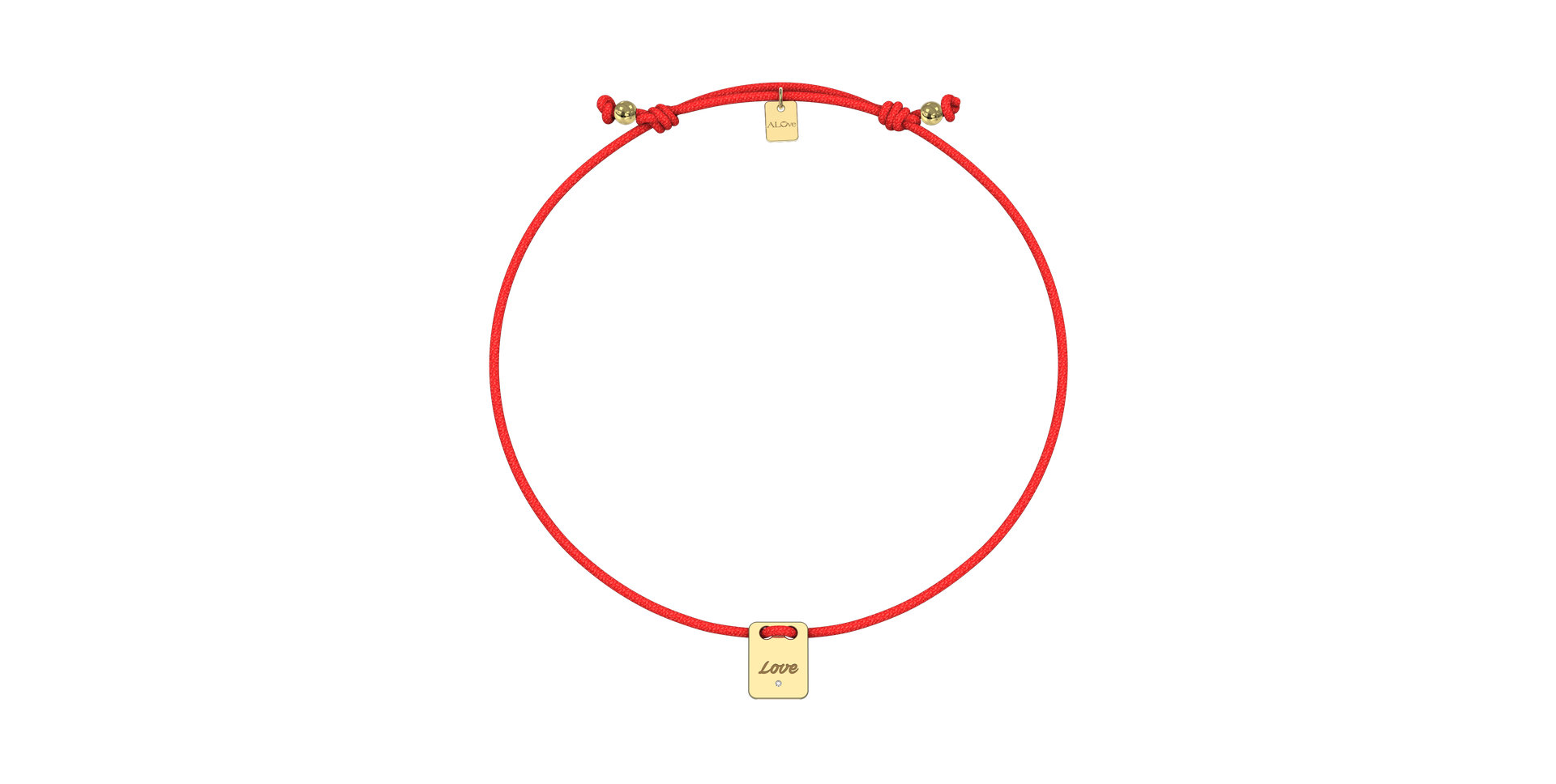 Diamantový náramek se šňůrkou Mini Stamp Love