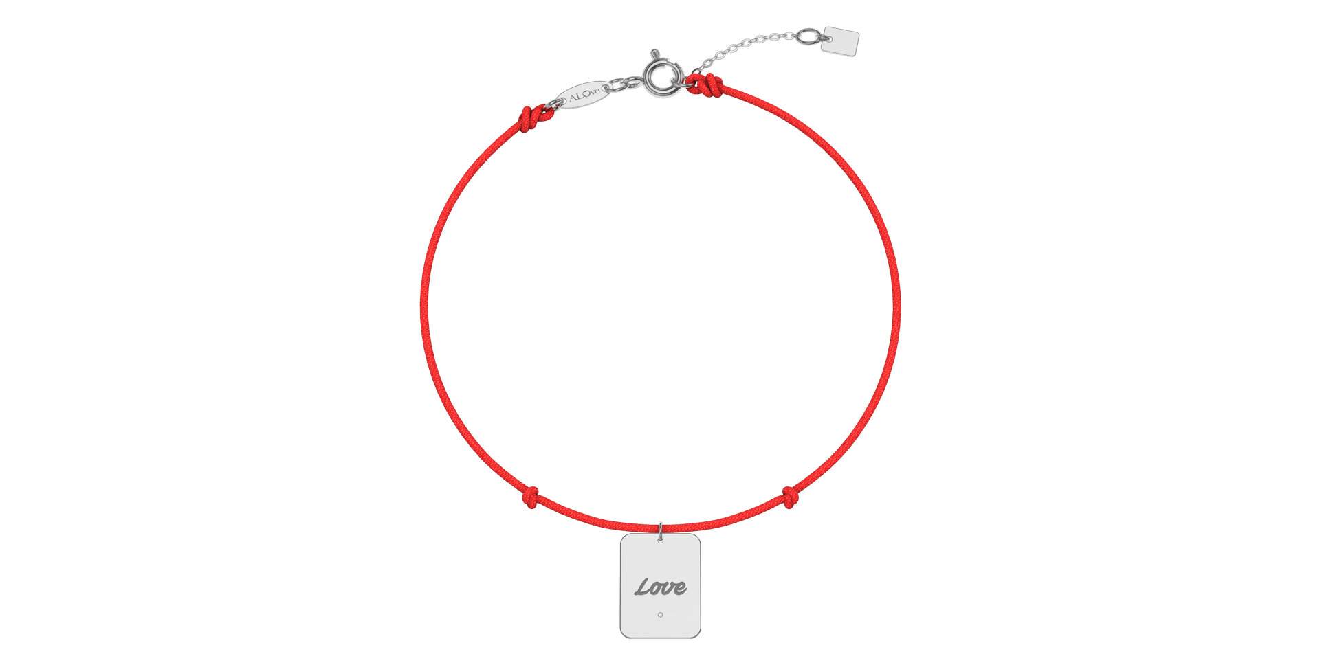 Diamantový náramek se šňůrkou Stamp Love