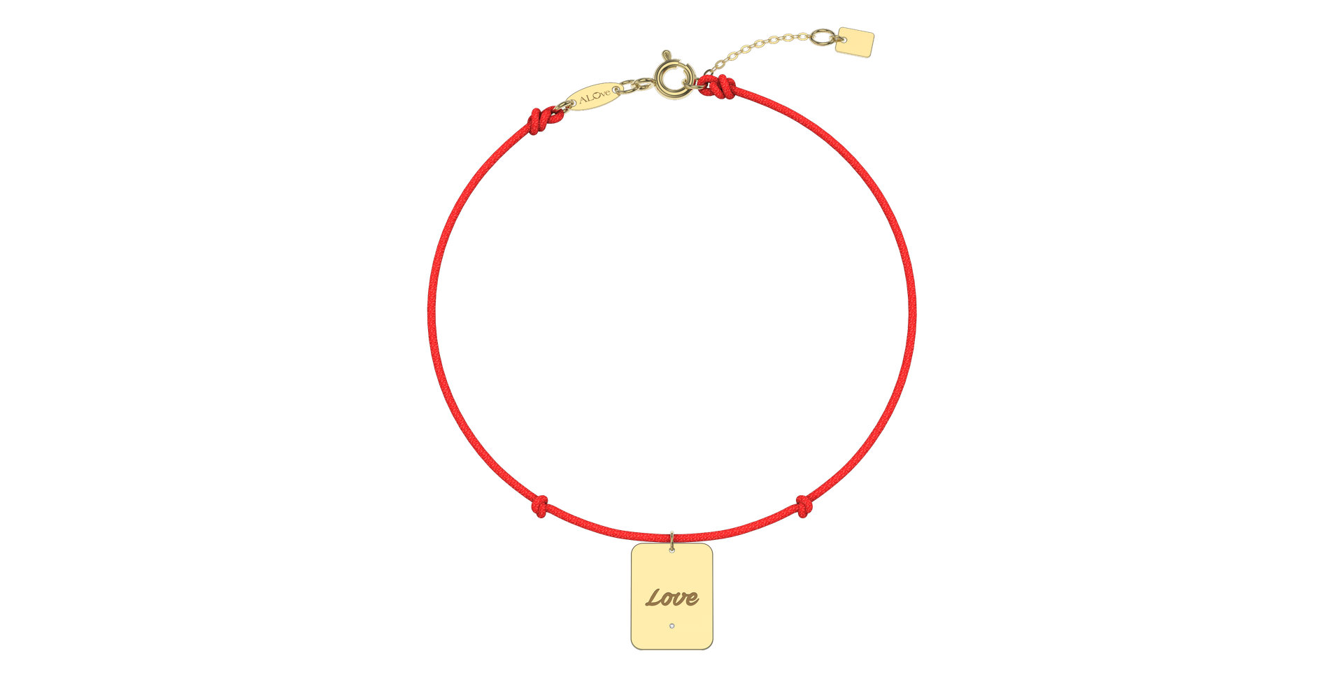 Diamantový náramek se šňůrkou Stamp Love