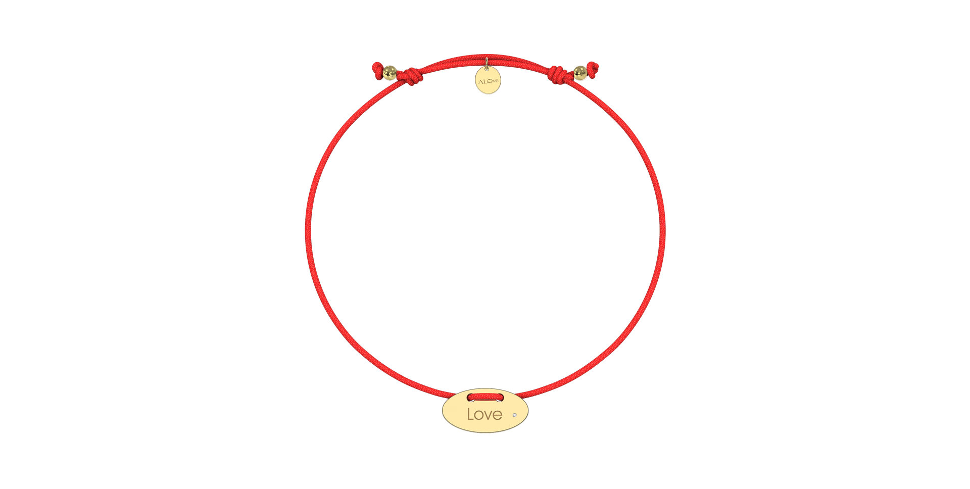 Diamantový náramek se šňůrkou Stamp