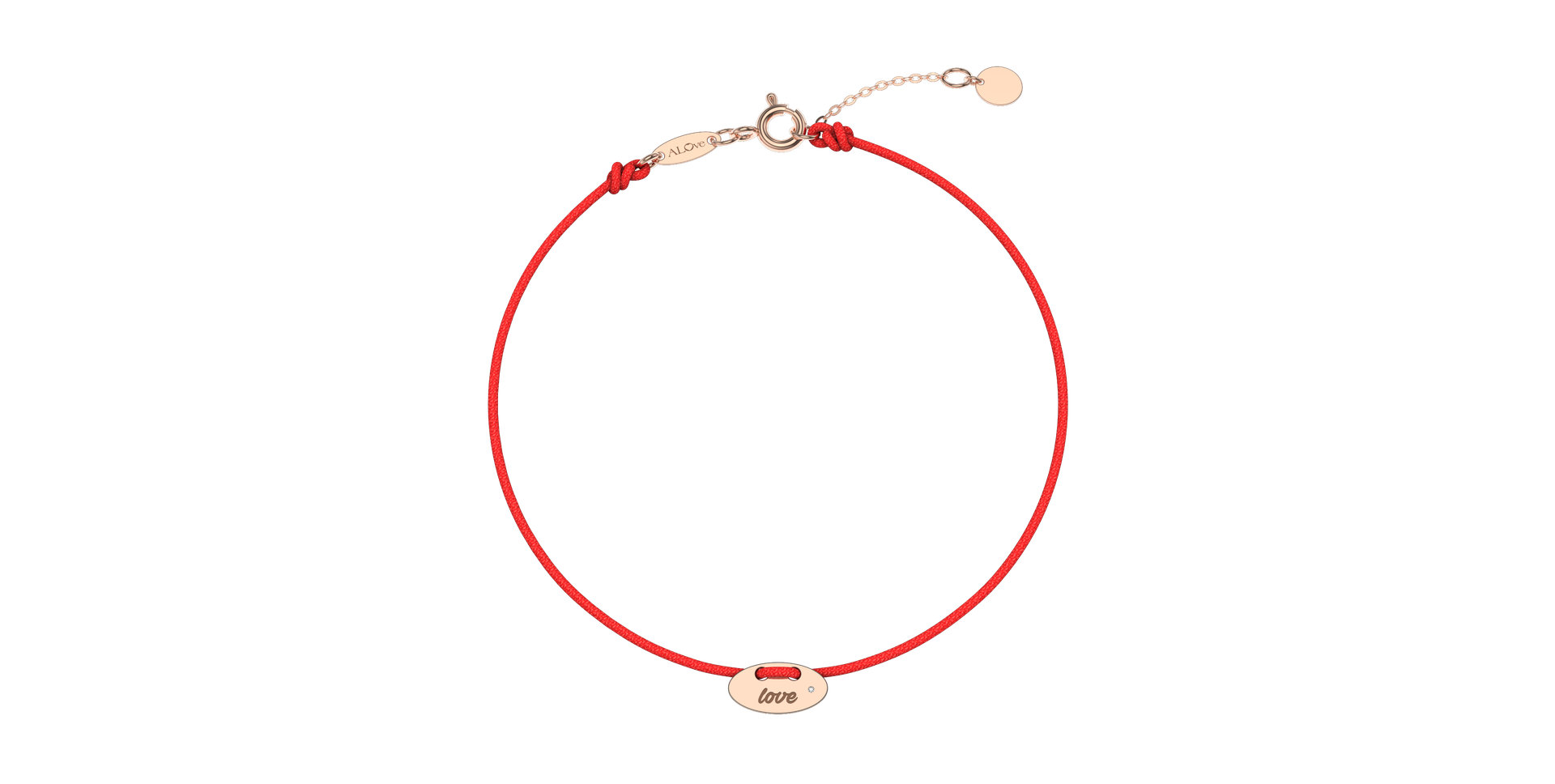 Diamantový náramek se šňůrkou Mini Stamp