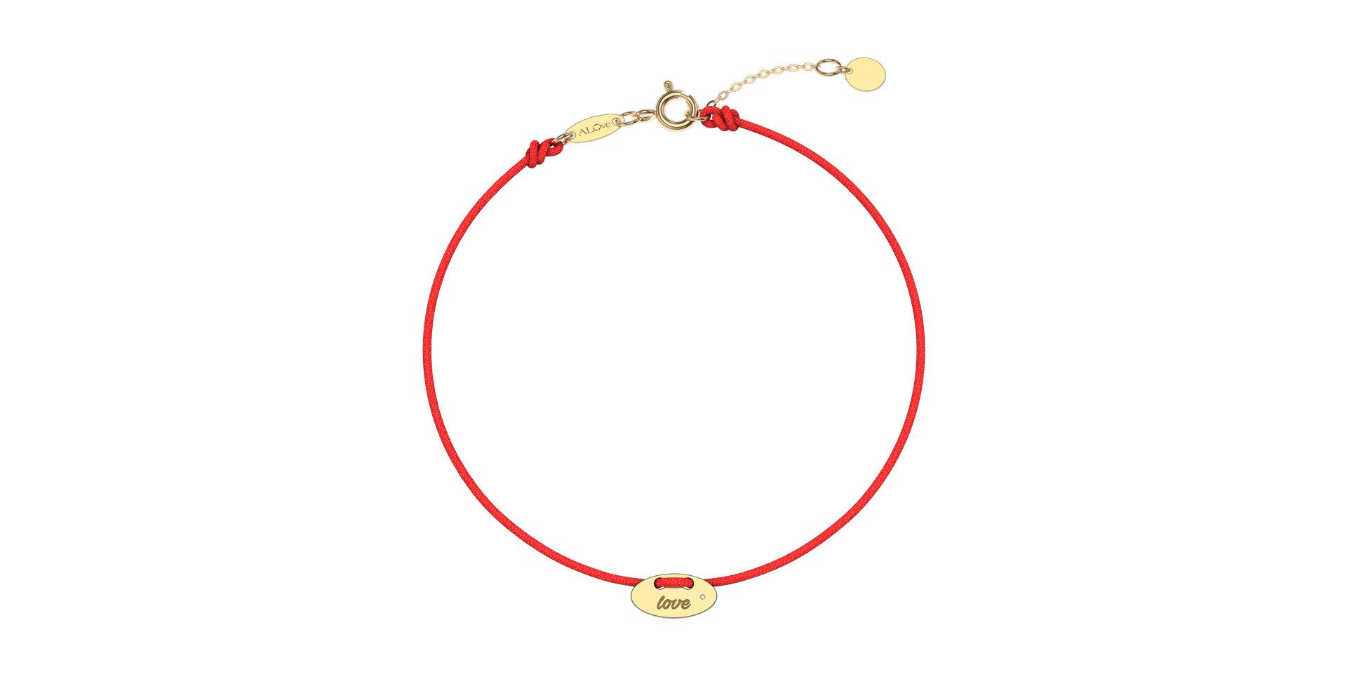 Diamantový náramek se šňůrkou Mini Stamp