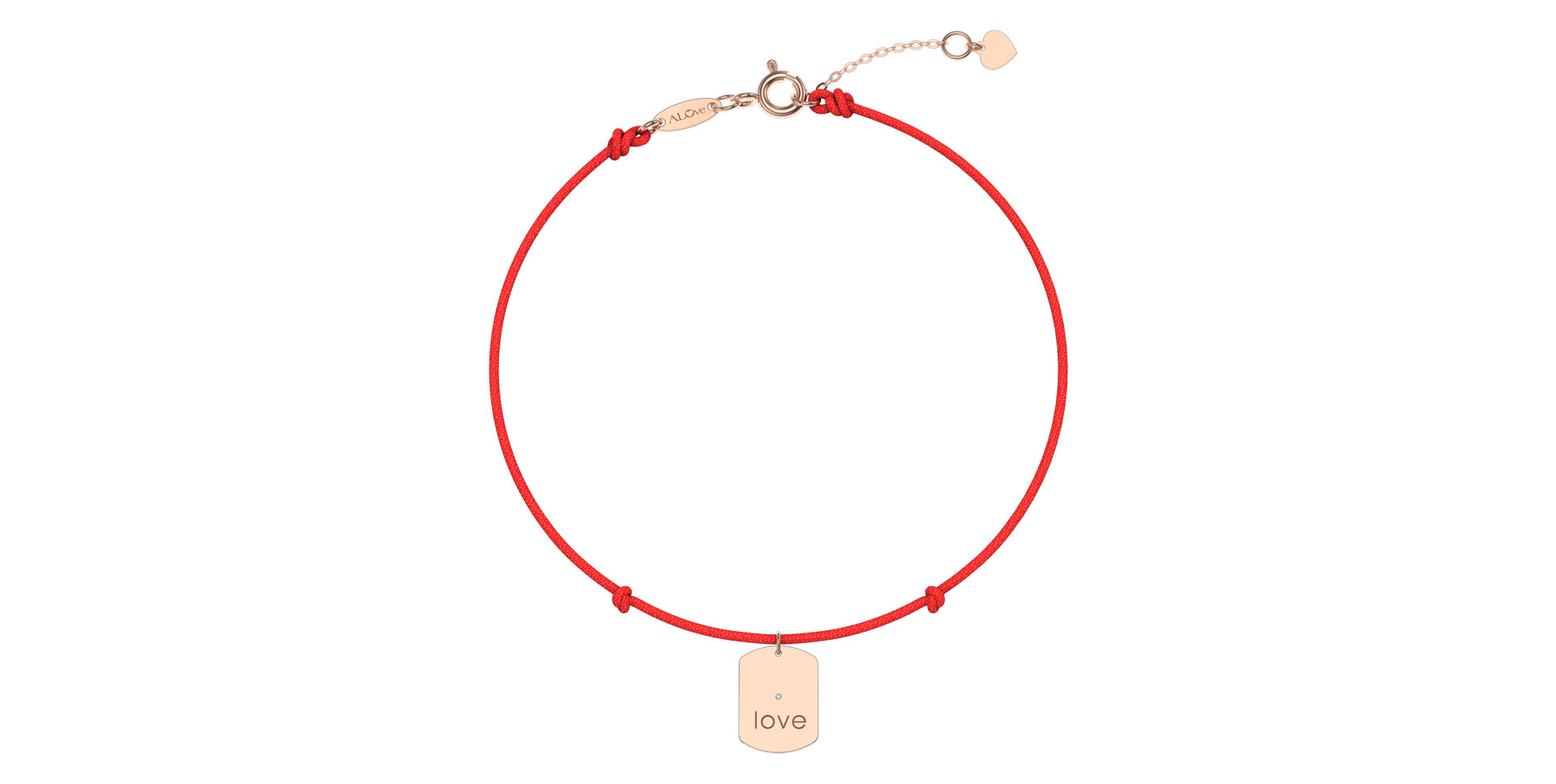 Diamantový náramek se šňůrkou Military Stamp