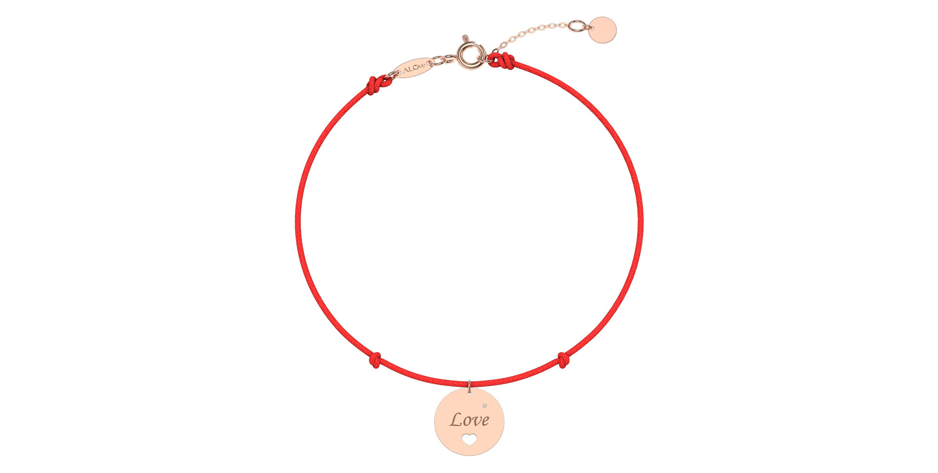 Diamantový náramek se šňůrkou Love Magical