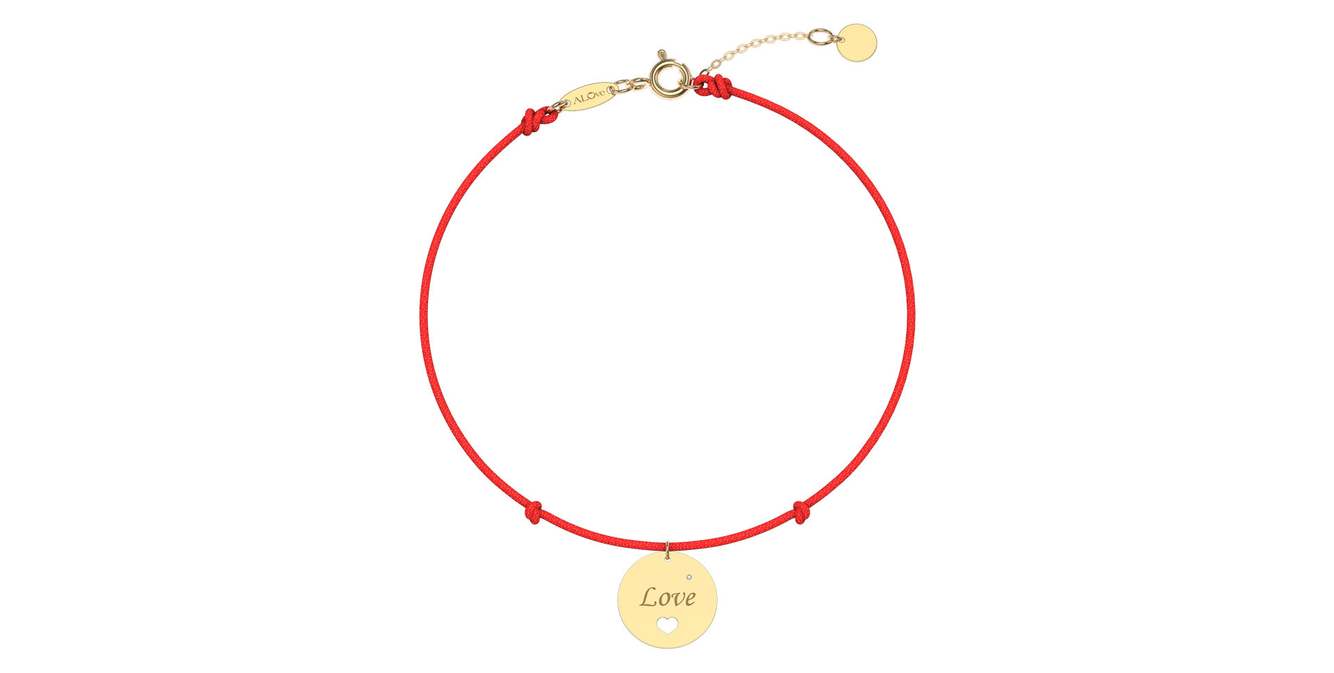 Diamantový náramek se šňůrkou Love Magical