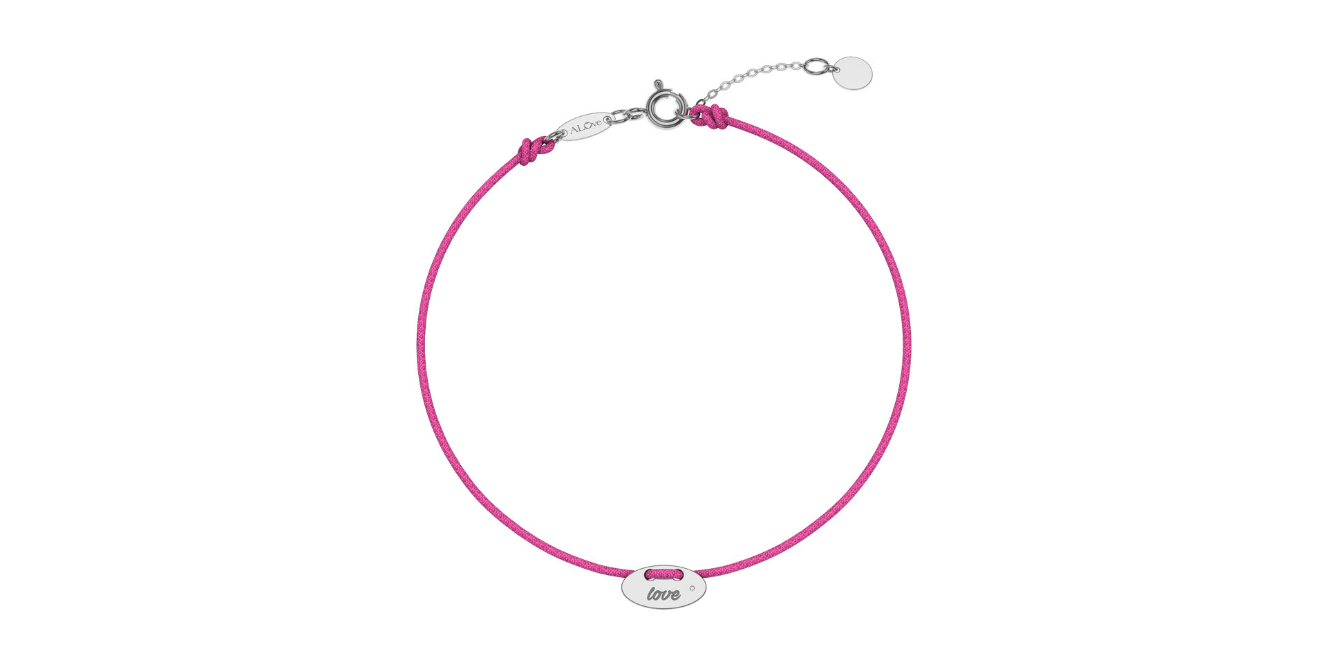 Diamantový náramek se šňůrkou Mini Stamp